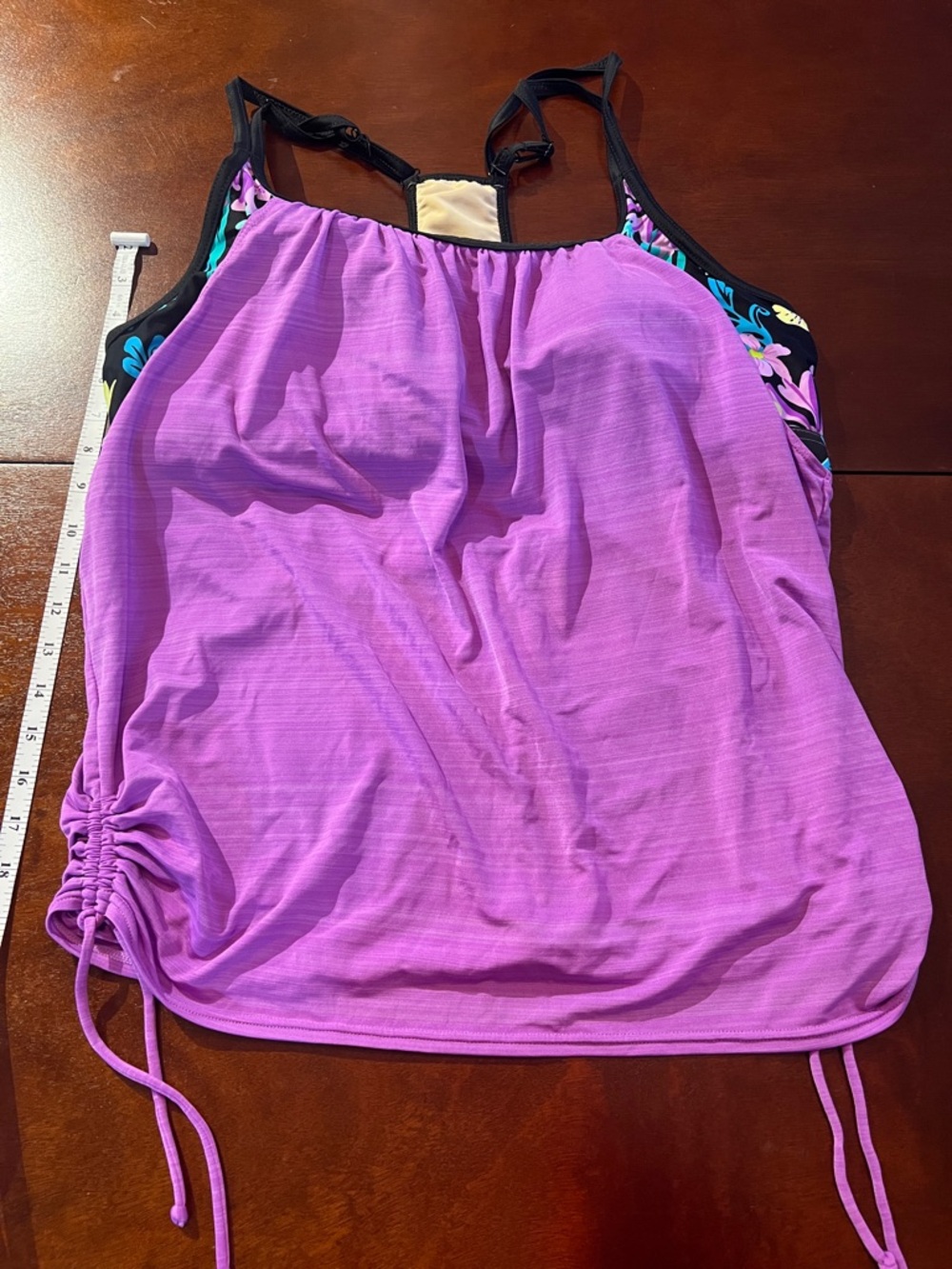 ZeroXposur Lavender Purple Floral-Trim Tankini